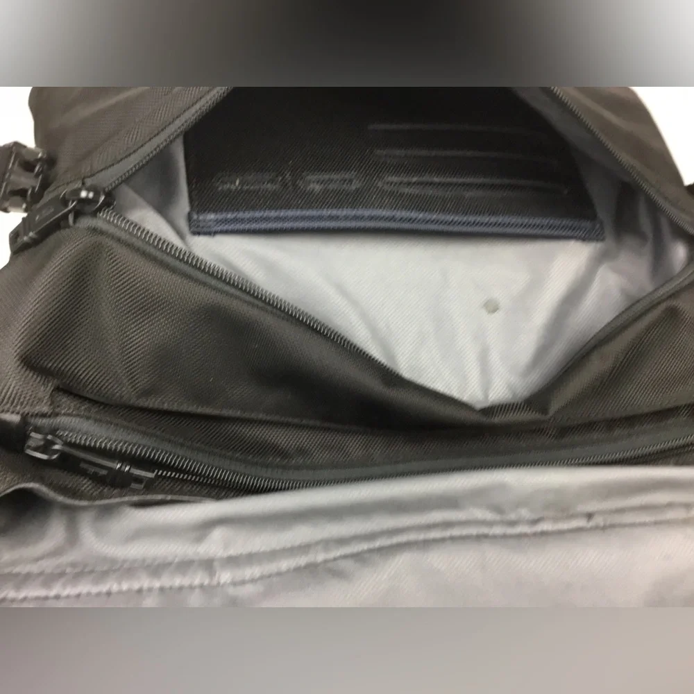 TUMI Alpha 2 Expandable Messenger Bag Black Ballistic Nylon